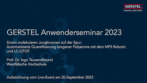 Einem molekularen Jungbrunnen auf der Spur: Automatisierte Quantifizierung biogener Polyamine mit dem MPS Robotic und LC-QTOF