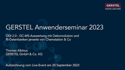 ODI 2.0 - GC-MS-Auswertung mit Dekonvolution und RI-Datenbanken jenseits von Chemstation & Co.